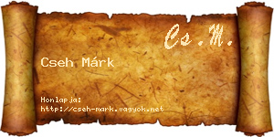 Cseh Márk névjegykártya